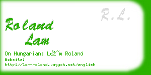 roland lam business card